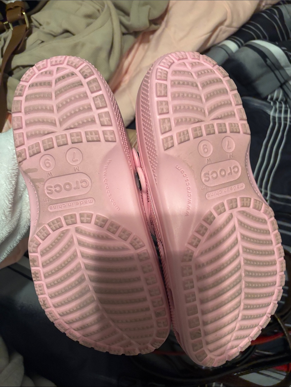 Croc flamingo Pink Jeweled Clog Sandals with Pom Pom - Picture 4 of 4